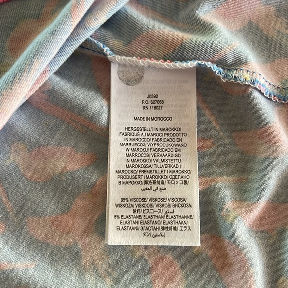 Boden Lola Jersey Stretch Blue Wrap Dress Parakeet Cockatiel- 12P - Picture 9 of 9